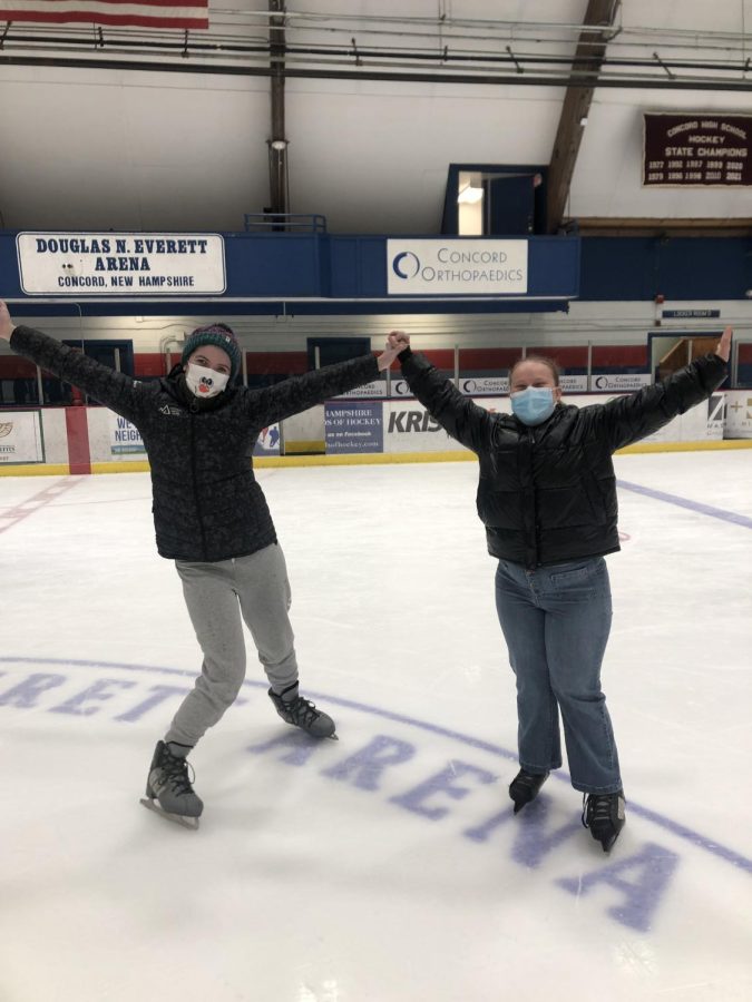 Seniors Abby Duffy and Callie Field Benda went ice skating at Everett Arena on Intersession Day Jan. 28, 2022.
