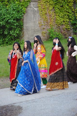 As at last years International Night celebration, shown here, many participants in the 2022 event will dress in traditional clothing representing countries of family origin.