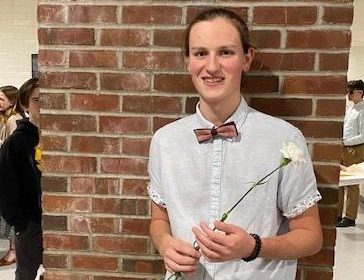 Elliot Dater Roberts was one of 75 students inducted into the National Honor Society April 18.