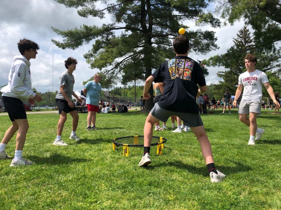 Competition was fierce at the Key Club Spikeball station.